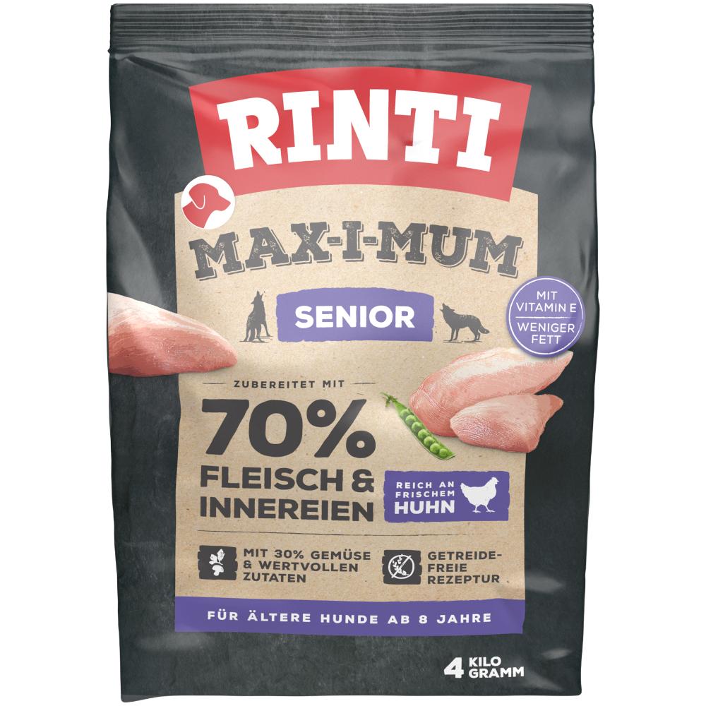 RINTI Max-i-mum Senior Kip Hondenvoer - Dubbelpak: 2 x 4 kg